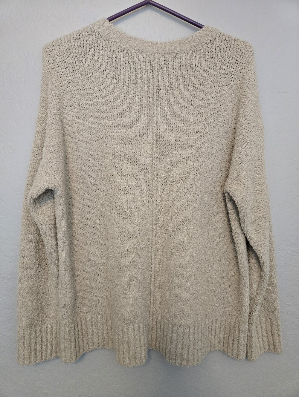 Eileen Fisher Organic Cotton Blend Round Neck Long Sleeve Sweater, Medium - Picture 3 of 5